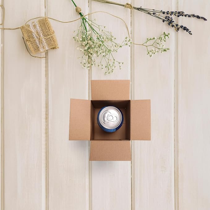 4x4x4 Shipping Boxes Set of 40, Brown Kraft Corrugated Cardboard Small Gift Boxes Mailers for Packaging(10.2x10.2x10.2 cm)