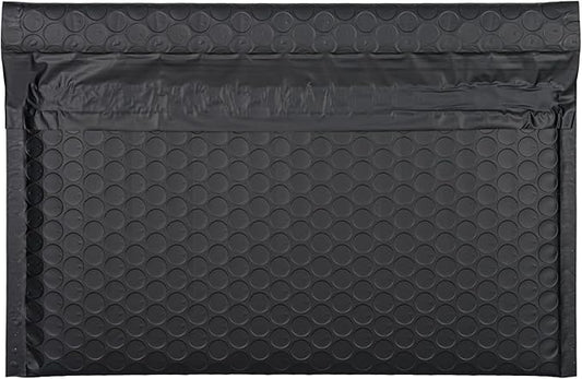 Black Side-Loading Bubble Mailers 10 x 7 Inches,Self-Seal Padded Mailing Envelopes, Pack of 27