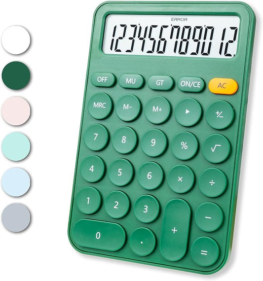 VEWINGL Standard Calculator, 12 Digit Large Display Desktop Calculator with Big Buttons for Office, School, Home & Business