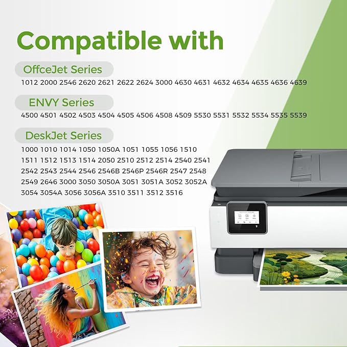 61XL Ink Cartridge Black and Color Combo Pack Replacement for HP Ink 61 XL | HP61 HP61XL High Yield & Vivid Color for Envy 4500 5530 5535 4502 4501 OfficeJet 4630 4635 Desjet 2540 2542 1000 Printer
