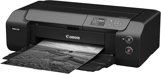 Canon imagePROGRAF Professional 13" PRO-310 Wireless Inkjet Photo Printer with 3.0-Inch Color LCD Monitor, 9 Color Pigment-Based Ink System, Black