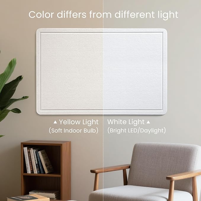 Felt Bulletin Board 48x36 inches, Decorative Pin Board for Home & Office | Cork Board Alternative for Wall with Push Pins, Display Mood Board for Photos, Notes & Reminders
