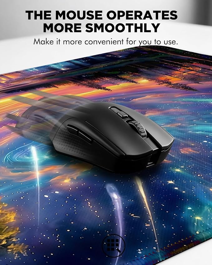 Mouse Pad, Desk Mat, 31.5x11.8in Large Mousepad, Meteor | Desk Pad with Stitched Edge & Rubber Non-Slip Bottom, Gaming Mouse Pad, Extended Mousepad for Home, Office