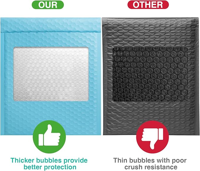 Metronic Bubble Mailers 8.5 x 12 Inch 25 Pack Light Blue Usable Size 8.5 x 11 Inches Bubble Mailer Self-Seal Padded Envelopes for Shipping, Mailing, Packaging for Business, Bulk #2