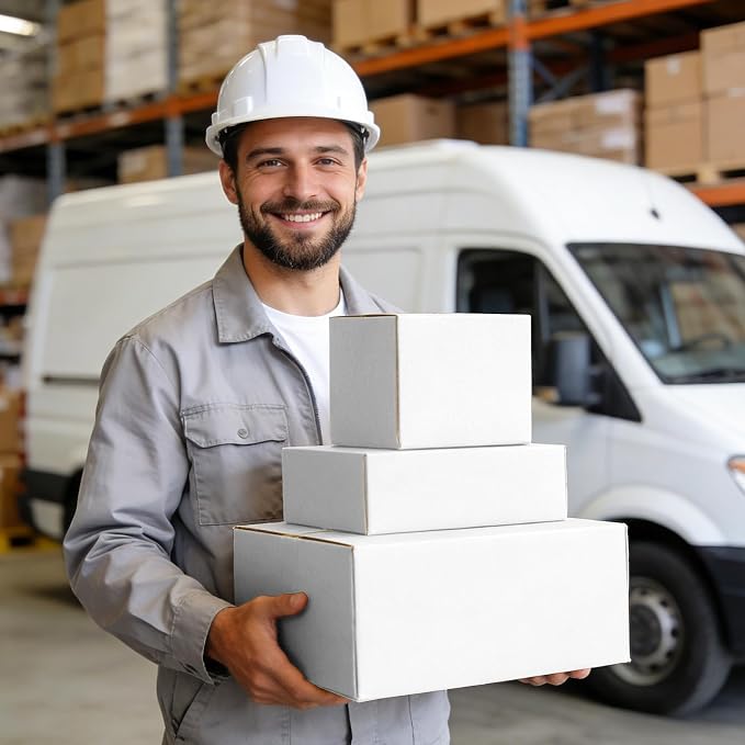 Famagic 10 Pack 6x6x6 Inch Small Shipping Boxes White Corrugated Cardboard Boxes Mailer for Small Business, Mailing Boxes for Packaging Bulk