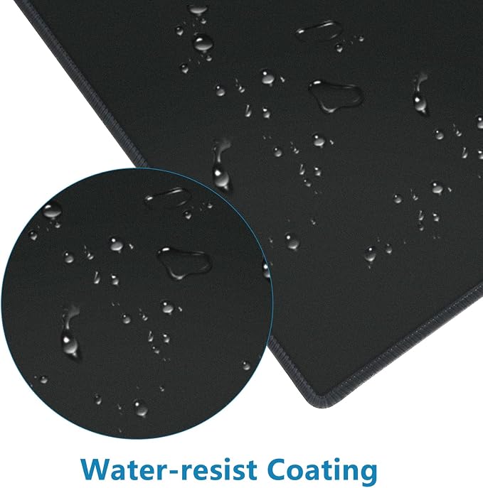 HZD 4-Pack Mouse Pads,10.1 x 8.2 inches Non-Slip Rubber Base, Black | Anti-Fray Stitched Edges Black Mouse Pad , Premium Mousepad, Water and Stain Resistant Protection mouse pads for desk