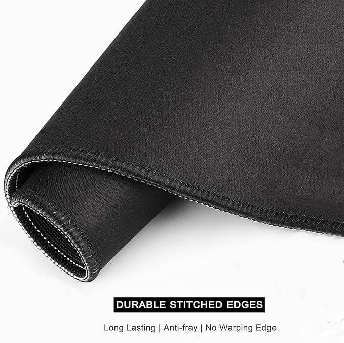 Auhoahsil Mouse Pad, 12 x 10 in Thick Rubber Premium-Textured Non-Slip Stitched Edges Waterproof Square Mouse Mat with Cute Pattern for Gaming Work Computer Office, Larger, Work Hard