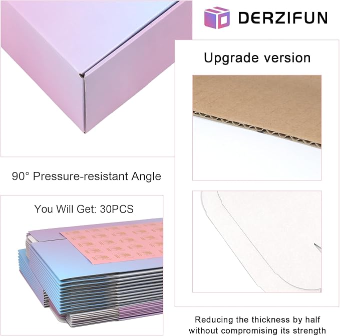 8"x8"x4" Medium Shipping Boxes, 30 Pack Medium Cardboard Packing Boxes, Purple Mailing Shipping Boxes for Small Business