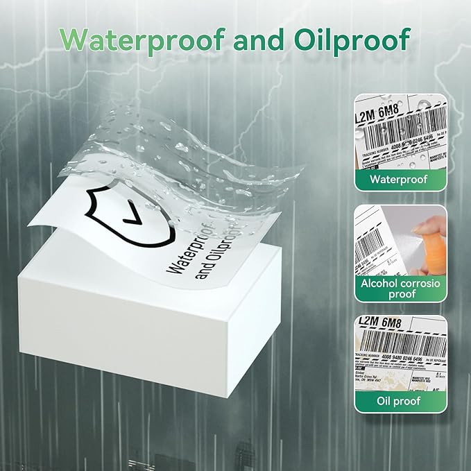 iDPRT Shipping Labels - 4x6 Thermal Direct Address Labels, Fan-Fold, Strong Adhesive, 500 per Stack, Compatible with JADENS,MUNBYN,Nelko,Phomemo,KNAON,iDPRT Thermal Label Printers