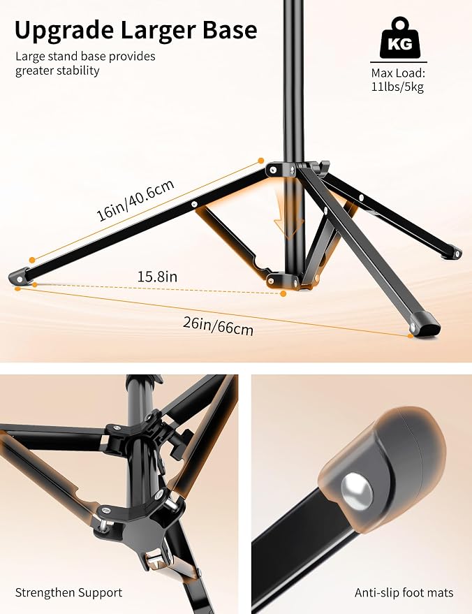 Flexible Tripod for iPhone, 88" Tall Cellphone Tripod with Gooseneck, Phone Holder and Wireless Remote, Camera Phone Stand for Recording Filming, Compatible with iPhone/Android