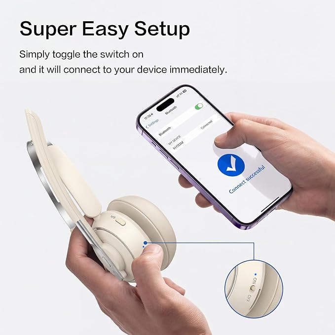 Bluetooth Headset, Wireless Headset with Mic for Work, Noise Cancelling Microphone, USB Dongle,Charging Stand, Mute Button for PC, Zoom, Teams, Office & Call Center, Cell Phones, Work from Home
