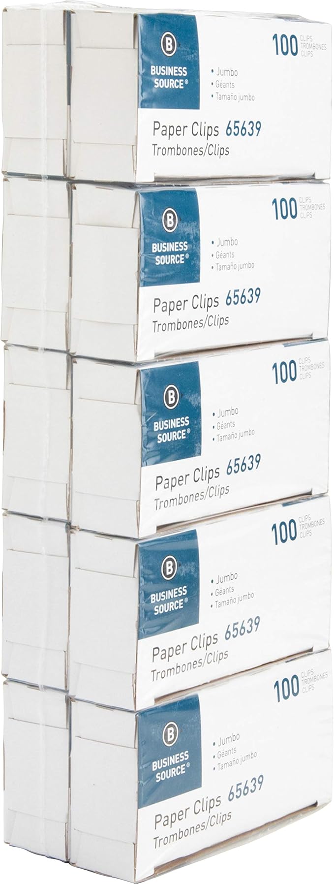 Business Source Paper Clips, Jumbo, .041 Wire Gauge, 1000/ Pack, 41 Mile (65639)