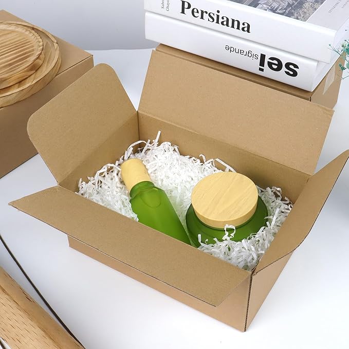 10x7x6 Inches Shipping Boxes Medium 30 Pack, Brown Corrugated Cardboard Boxes for Packaging Small Business Mailing