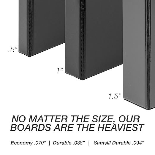 Samsill Durable 1.5 inch 3 Ring Binder, D Ring Binder, 100% Recycled Chipboard, Blue