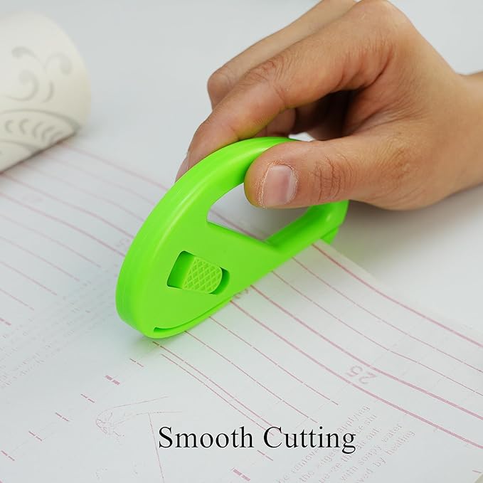 Umaki 3 Pack Safety Cutter Vinyl Knife Tool Film Cutter Wrapping Paper Cutter, Utility Cutting Knife for Automotive Wrap, Window Tint, Craft Vinyl, Home and Office Use, Green+Blue