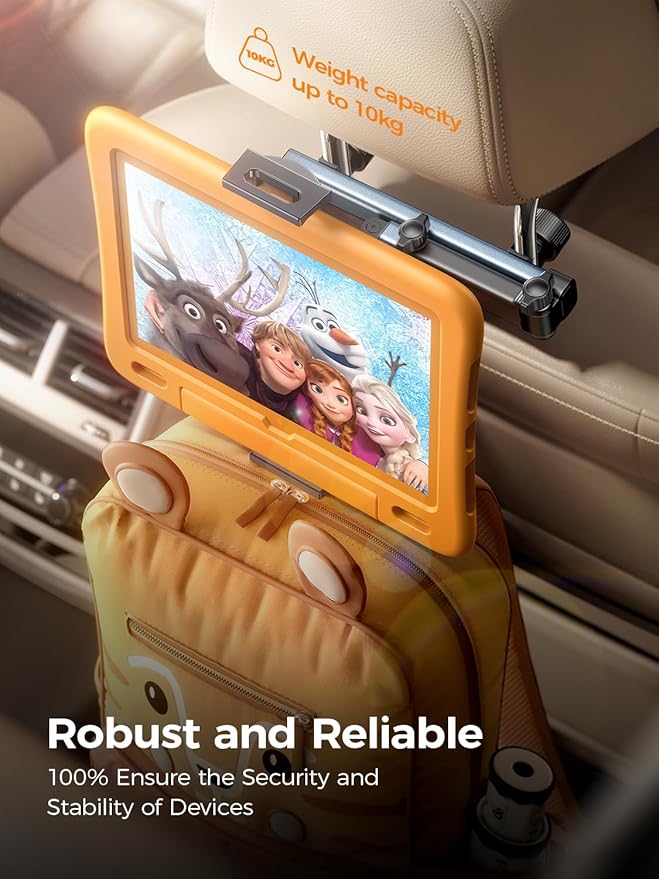 LISEN for iPad Holder Car Road Trip Essentials Activities for Kids Travel Gifts Car Accessories for Women Interior, Truck Accessories 3in1 Tablet Holder Back Seat Car Organizer Camping Headrest