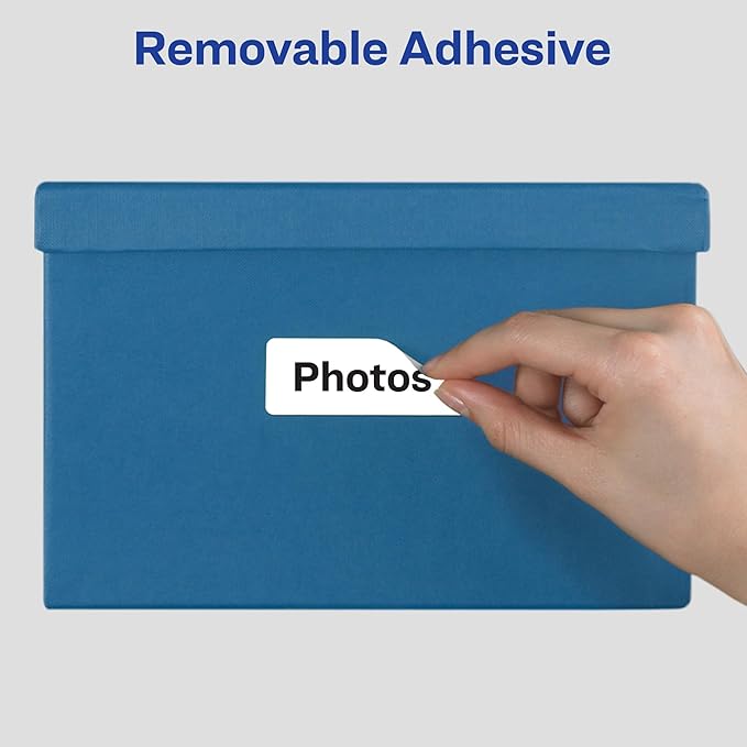 Avery Multi-Use Removable Labels, 1" x 3", Print or Write ID Labels, White, 250 Total (05436)