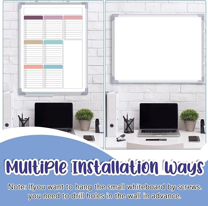 24" x 18" Magnetic to Do List Whiteboard, Weekly Planner, Soft | Large Weekly Dry Erase Board, Double-side Wall Whiteboard Calendar for Planning Drawing Memo, School Home Kitchen Office