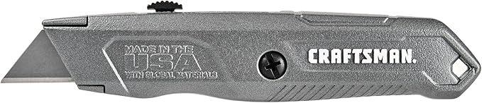 CRAFTSMAN Utility Knife, Retractable, 3 Blades Included (CMHT10585)