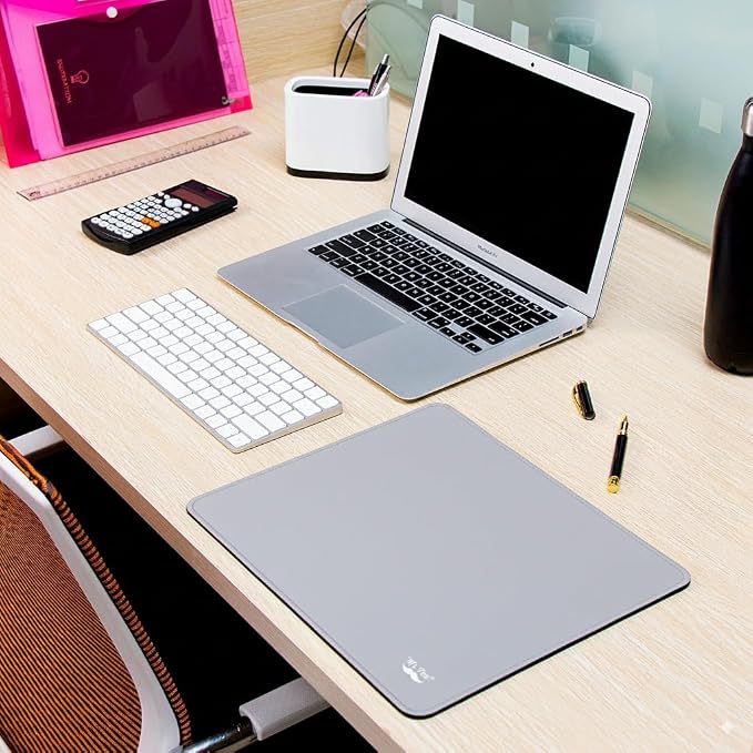 Mr. Pen- Mouse Pad with Anti-Fray Stitched Edges, 12.5"x 10.5", 2 Pack | Cool Gray, Computer & Gaming Mouse Mat for Laptop, Office & Home, Anti-Slip Rubber Base, Spill-Resistant Surface