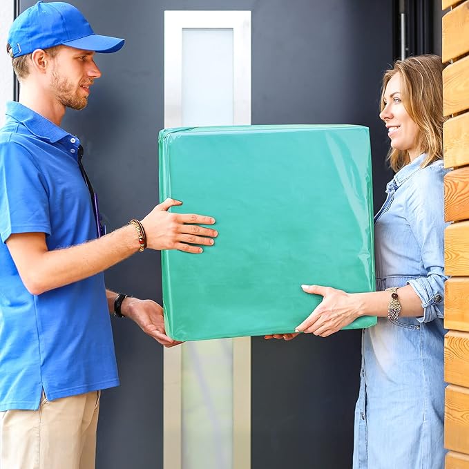 Fuxury 24x24 50pc Teal Large Poly Mailers Heavy Duty Shipping Envelops Self Sealing Envelopes Bags Enhanced Durability Multipurpose Envelopes Keep Items Safe Protected