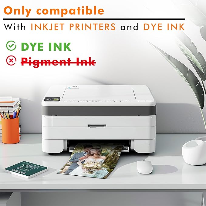 Koala Thick Photo Paper 8.5x11 Inches Heavyweight Double Sided High Glossy 100 Sheets 260gsm only Compatible with Inkjet Printer