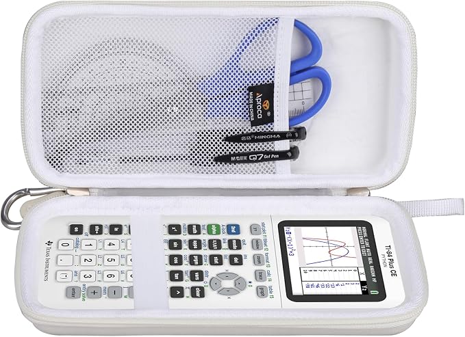 Aproca Calculator Case Compatible with Texas Instruments TI-84 Plus CE / TI-84 Plus / TI-83 Plus / TI-89 Titanium / TI-85 / TI-86 Color Graphing Calculator -White (Case Only)
