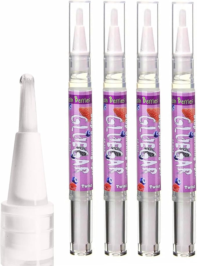 GlueGar- Rolling Glue 3Ml Brush Pen (4 Pack 3Ml Go Stix Blazzin Berries)