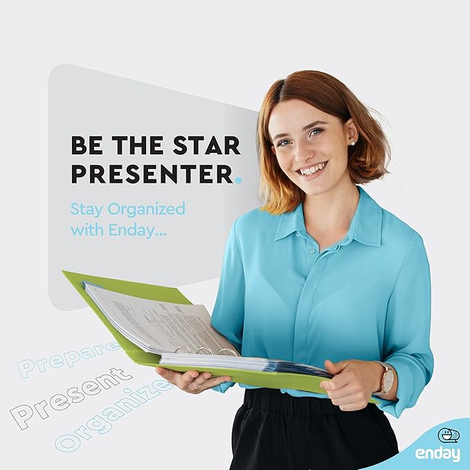 Enday 1.5 Inch Binder (6 Pack - Assorted Colors) 3 Ring Binder 1.5 inch with Clear View Cover and 2 Inside Pocket - for Letter Size 8.5 x 11'' Paper, Ideal for School Supplies, Office, and Home