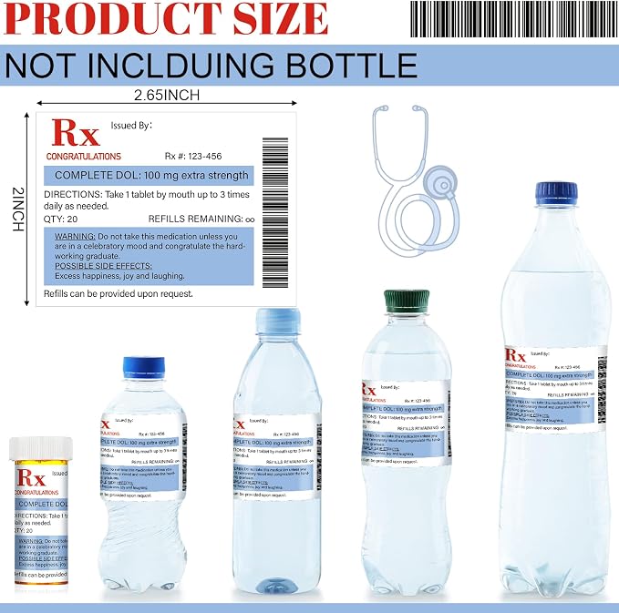 Kigeli 60 Pcs Nurse Graduation Party Favors Medication Pill Bottle Labels | Nursing Graduation Party Supply, Medication Pill Bottle Label, Pill Stickers, School Registered Bsn Rn Pharmd Pharmacist Gift