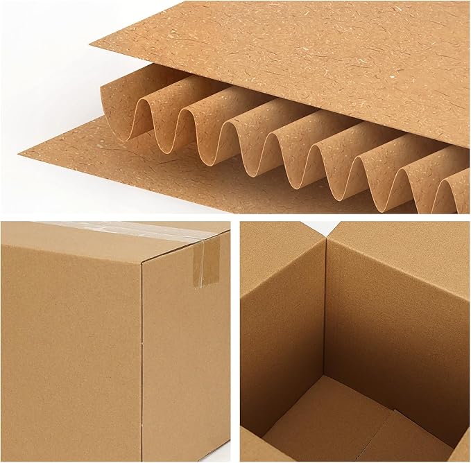 Edenseelake 25 Pack 8x8x8 inches Shipping Boxes Corrugated Cardboard Boxes for Packing, Moving, Mailing, Brown