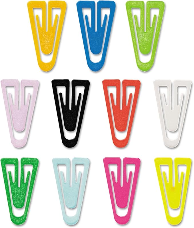 Gem Office Products Triangular Paper Clips, Colors may vary