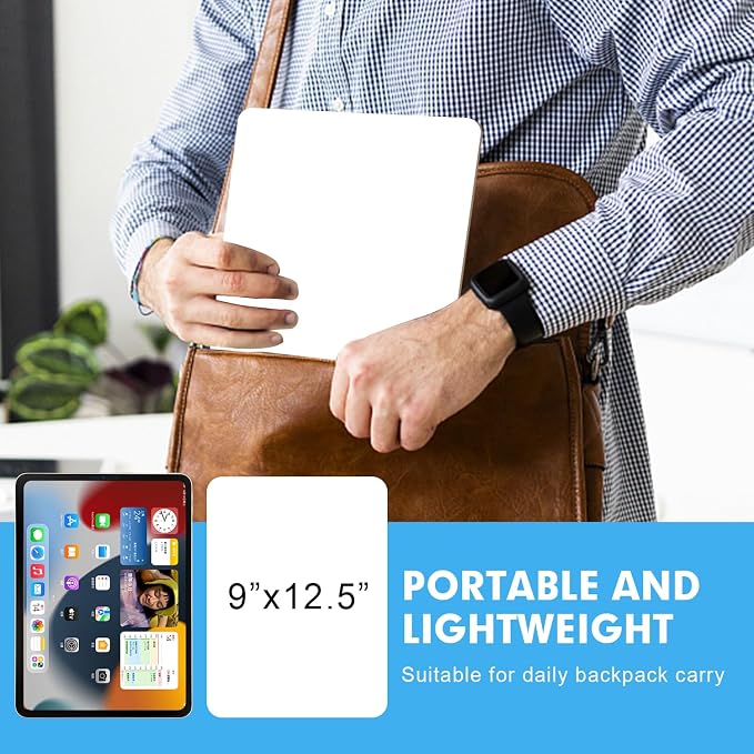 26 Pack Double Sided Dry Erase Boards with 26 Erasers, 12.5 x 9 Inch | Double-Sided Reusable Small White Board, Smooth Writing & Wipe-Clean Design, Portable Study Whiteboard