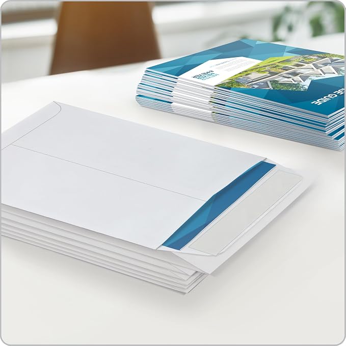 Columbian 6 x 9 Catalog Envelopes, 100 Pack, Catalog-Style with Self Seal Closure, Heavyweight 28 lb Paper, Self Sealing Envelopes for Mailing, Filing and Organizing, White