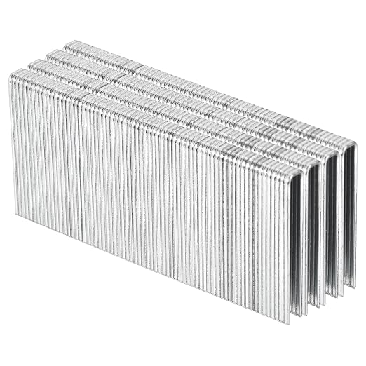 uxcell 18 Gauge Narrow Crown Staples 1/4" x1-1/2, 600Pcs Galvanized Steel for Pneumatic, Electric Stapler, White