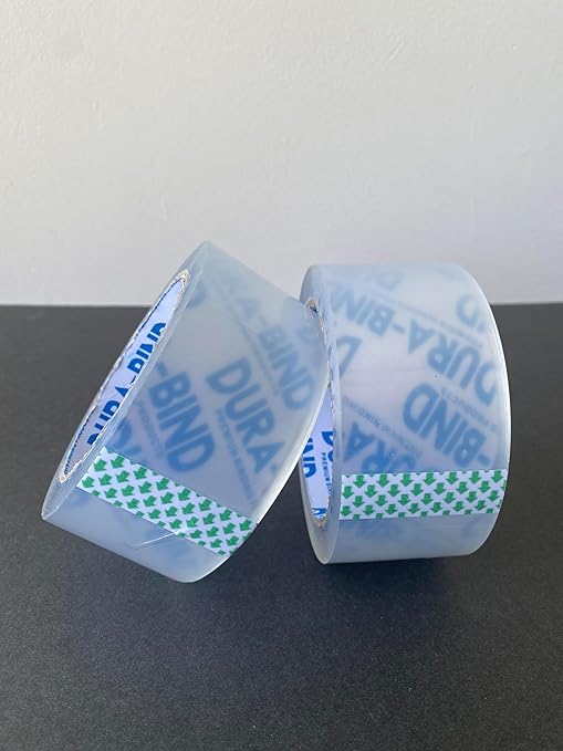 Durabind Heavy Duty Packing Tape 6 Pack. Rolls are 60 Yards x 2in. Tough Clear Tape for Shipping, Packing, Moving, Mailing, and All Box Types. Professional Grade. (6)