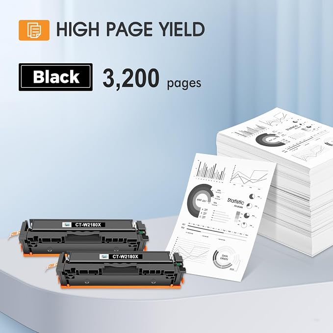 218X 218A Black Toner for HP W2180X Black Toner Cartridge High Yield 2 Pack | Compatible Replacement for HP Color LaserJet Pro MFP 3301fdw 3301sdw 3301cdw 3201dw 3301 3201 Printer Ink Set High Yield