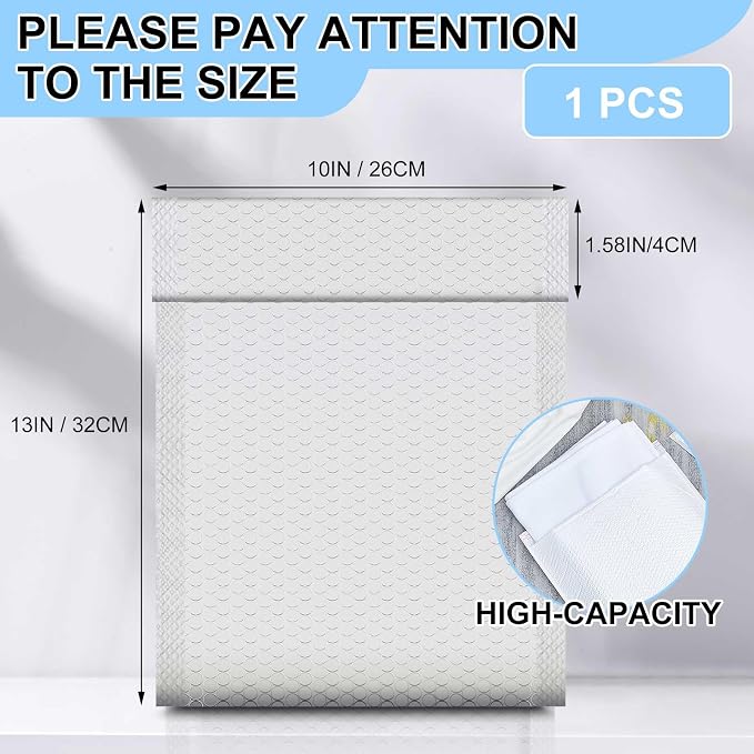 Ireer 1 Pack 10 X 13'' Large Bubble Mailers Padded Envelopes Self Seal | Poly Cushioned Protection, Waterproof Exterior, For Business Shipping Gifts Packaging, Secure Adhesive, Durable Mailing Bags