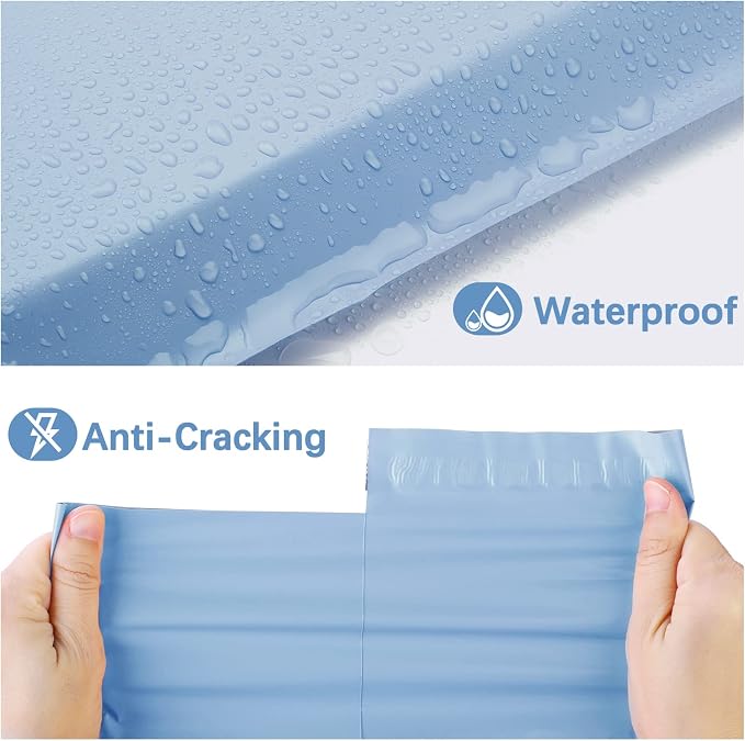 Metronic Large Poly Mailers 19x24 100Pack Thick Shipping Bags, Light Blue | Self-seal, Strong Adhensive, Tear-resistant Mailers Poly Bags Shipping Envelopes, Large Mailing Bags for Small Business