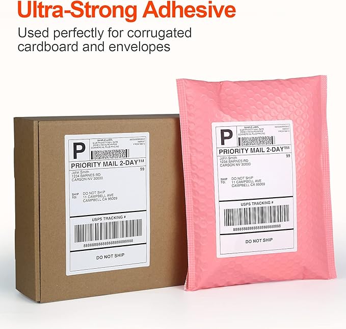 [4 Rolls, 880 Labels] 4" x 6" Postage Shipping Labels Compatible for Dymo 4XL LabelWriter 4x6 Internet Postage Labels, Water Resistant, Strong Adhesive, Perforated