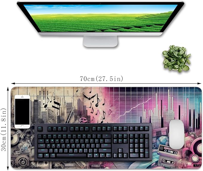 Big Mouse Pad Desk Mats,Large Gaming Mouse Pad Desk Mat | Stitched Edges Rubber Non-slip Office Study Gaming Computer Keyboard Laptop PC Large XL Long