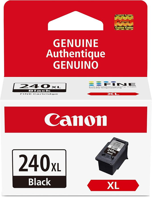 Canon PG-240 XL Genuine Black Ink Cartridge, Compatible with MG2120/3120/4120, MX512/432/472/372/392/522/532/452, MG2220/3220/4220/3520/3620, TS5120