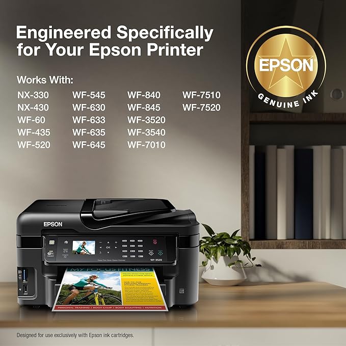 EPSON 126 DURABrite Ultra Ink Black Dual Cartridge For WF-3520, 3530, 3540, 520, 545, 630, 633, 635, 645, 7010, 7510, 7520, 840, 845 and other select models