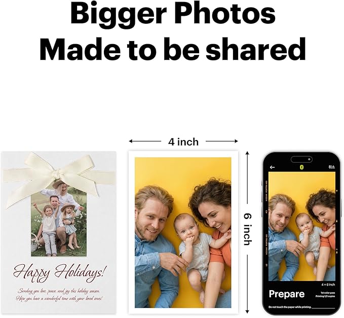 KODAK Dock Plus 4x6'' Photo Printer, 50 Sheets, Docking & Bluetooth Smartphone Printer for iPhone & Android, Instant Color Prints, 4PASS Dye Sublimation
