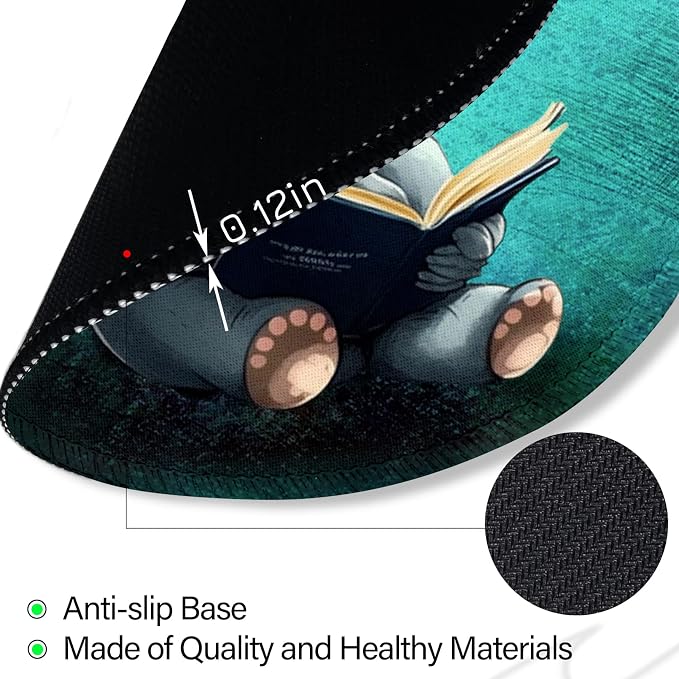 Funny Work Cute Mouse Pad, Small Round Mousepad for Desk, Laptop | Mini Travel Wireless Mice Pad for Computer, Office Accessories, Coworker Gifts, 8.6 x 8.6 inch