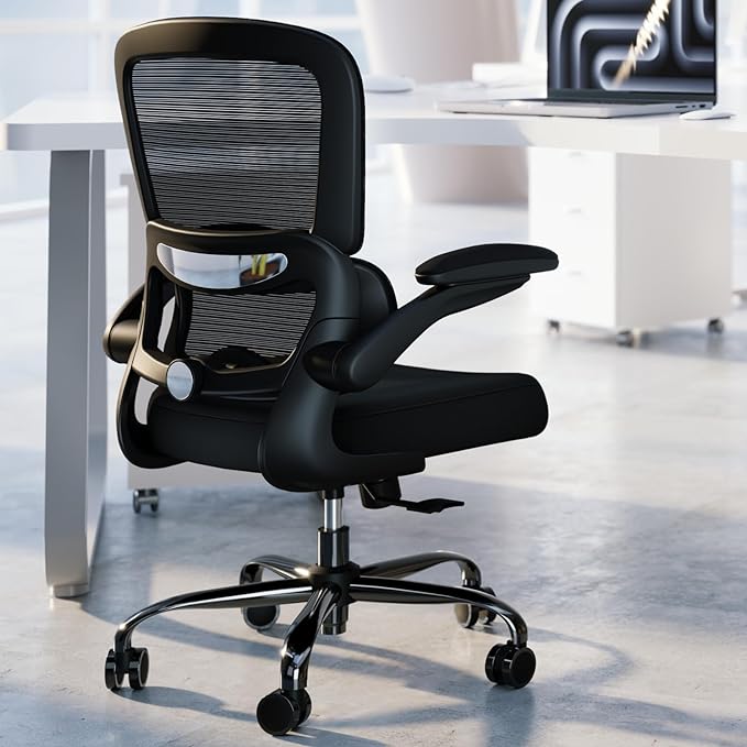 TRALT Office Chair - Ergonomic Desk Chair with Adjustable Lumbar Support, Mesh Computer Chair, Executive Chairs for Home Office Comfortable Lumbar Support Black Pack of 2