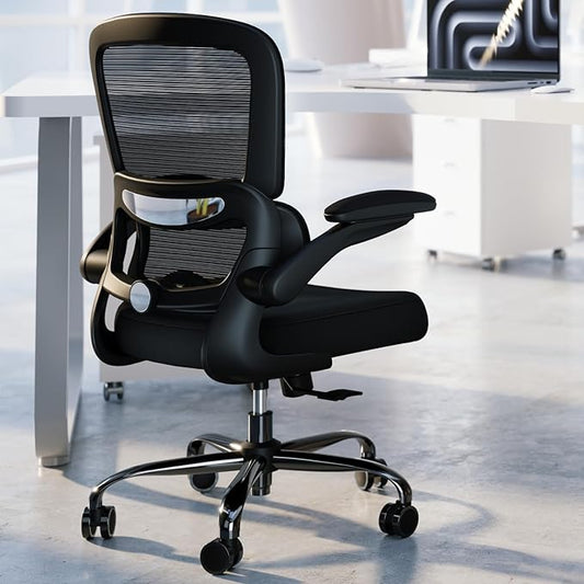 TRALT Office Chair - Ergonomic Desk Chair with Adjustable Lumbar Support, Mesh Computer Chair, Executive Chairs for Home Office Comfortable Lumbar Support Black Pack of 6