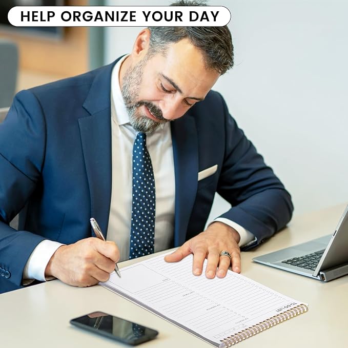 to Do List Notepad, 120 Pages 8.5x11" to Do List Notebook Undated Daily Planner Notepad with Task Checklist to Do and Note Organization