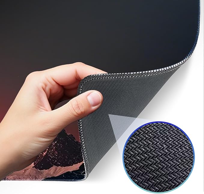 Gaming Mouse Pad, Large Desk Mat, Non-Slip Rubber Bottom, Stitched Edge Mouse Pad for Home, Office Desk, Gaming Keyboard Pad, 31.5 x 11.8 Inch, Desk Protector