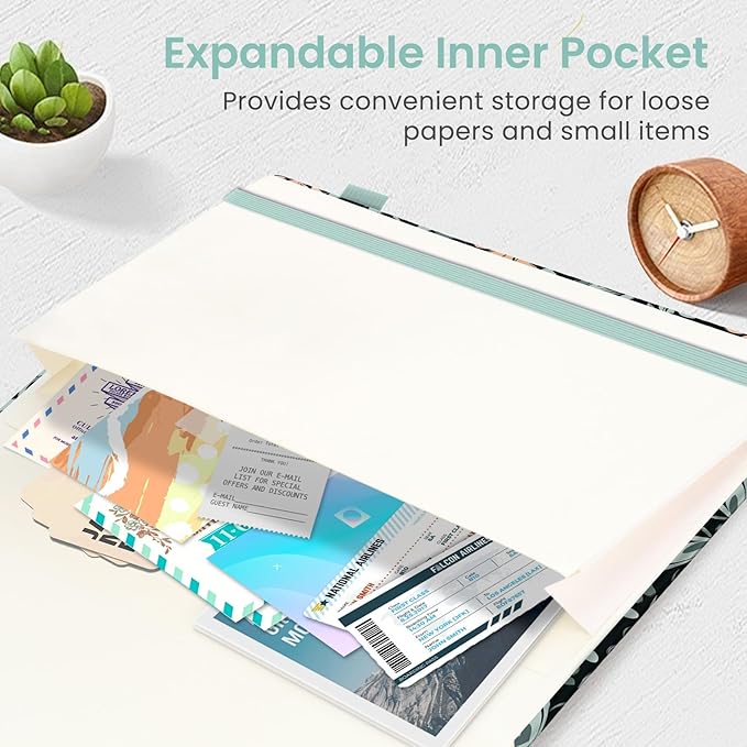 Taja Lined Journal Notebook for Women & Men, Hardcover Leather Journal for writing, A5 College Ruled Notebook for Work & Note Taking, Perfect for Office School Home Supplies, 160 Pages, Baroque Bloom